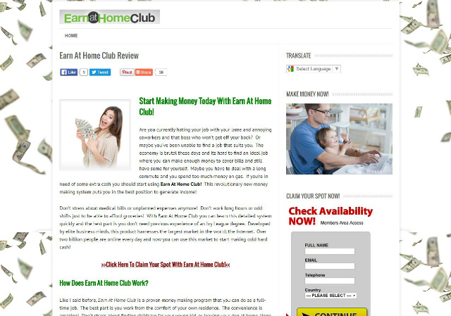 Earn At Home Club Reviews