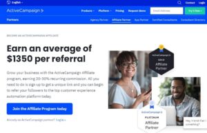 Active Campaign Affiliate Program