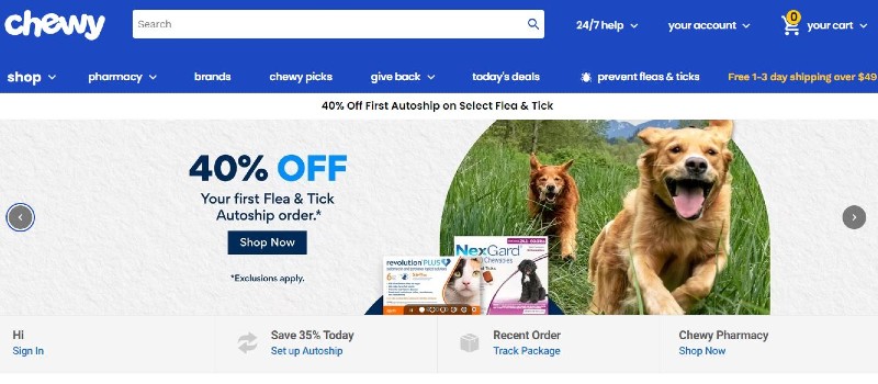 Best Pet Affiliate Programs - Chewy