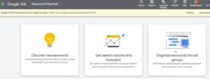 Google Keyword Planner - Options
