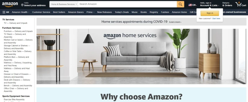 Home Improvement Affiliate Programs - Amazon Home Services