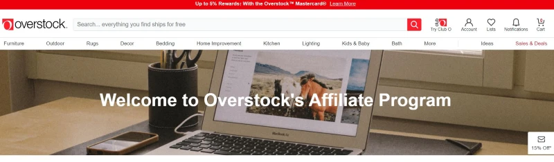 Home Improvement Affiliate Programs - Overstock