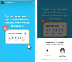 Instagram Countdown Stickers