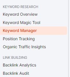 Keyword Manager