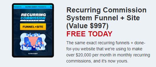 Recurring Commission System Funnel and Site