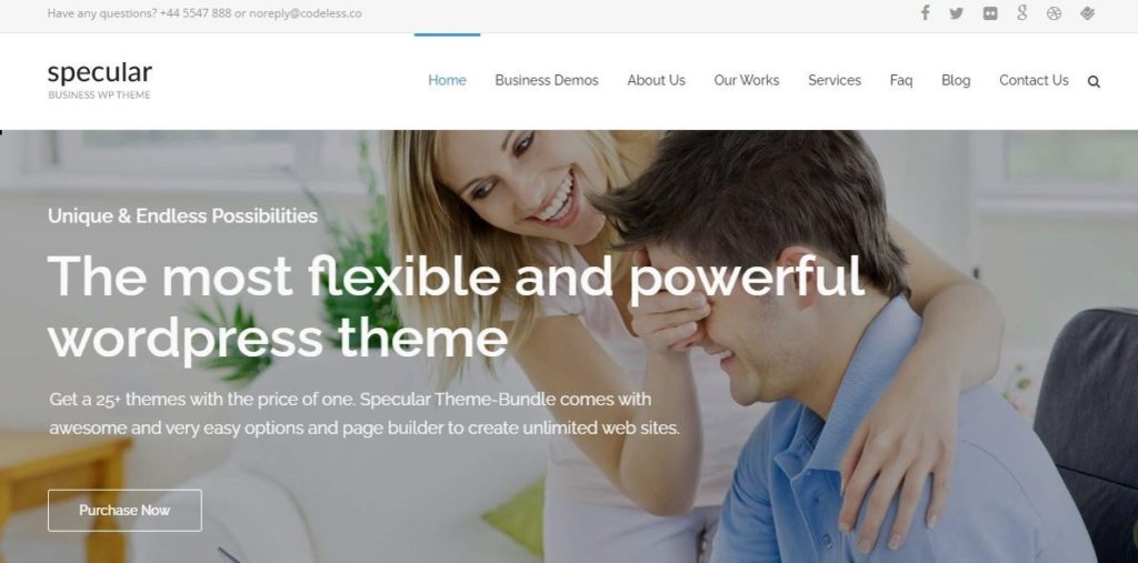 Top 10 Best WordPress Themes for Business - Specular
