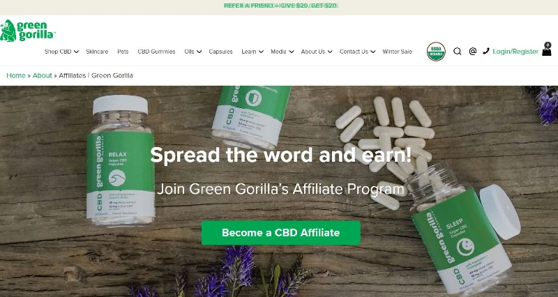 Top CBD Affiliate Programs - Green Gorilla