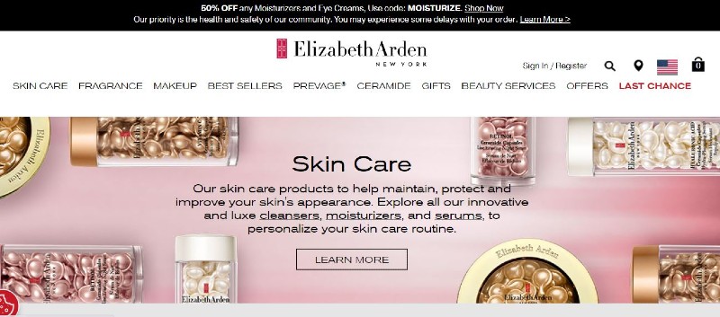 Top Skincare Affiliate Programs - Elizabeth Arden
