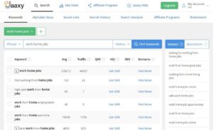Wealthy Affiliate Keyword Research Tool