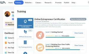 Wealthy Affiliate Review - Entrepreneur Certification