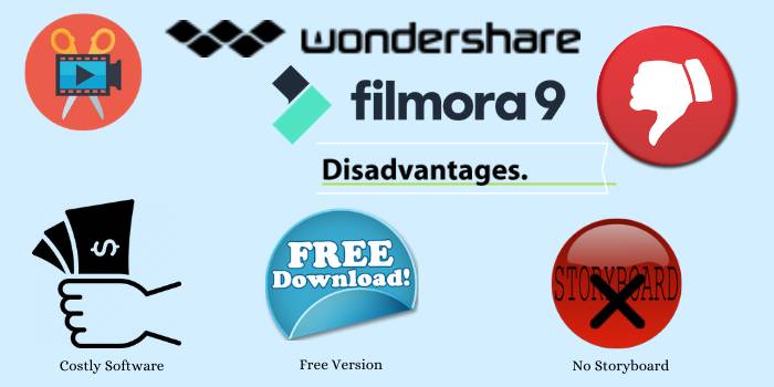 Wondershare Filmora 9 Disadvantages