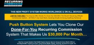 Recurring Commission System Header